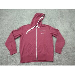 CrowdStrike x Shi Hoodie Mens Large Full Zip Workwear IT Solutions Roots Red